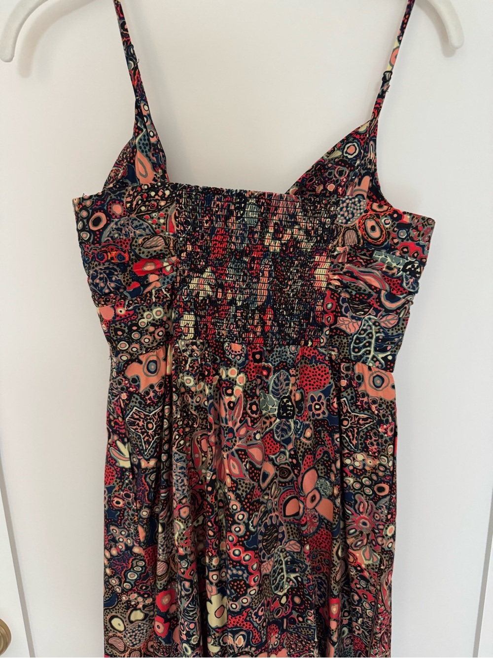 A.L.C. Floral Paisley Maxi Dress in Black and Coral - Picture 3 of 4